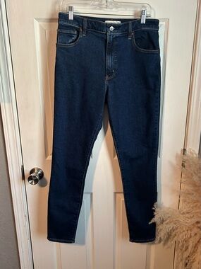 Abercrombie & Fitch Dark Blue High-Rise Super Skinny Ankle Jeans